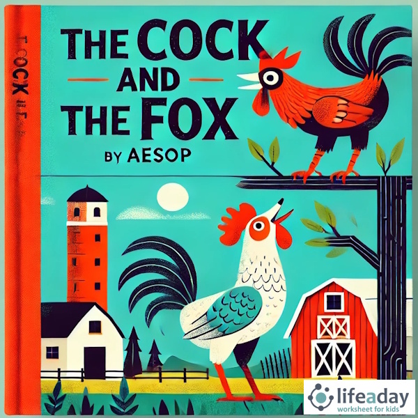 การ์ตูนสำหรับเด็ก ในรูปแบบ นิทานการ์ตูนสองภาษา เรื่อง The Cock And The Fox